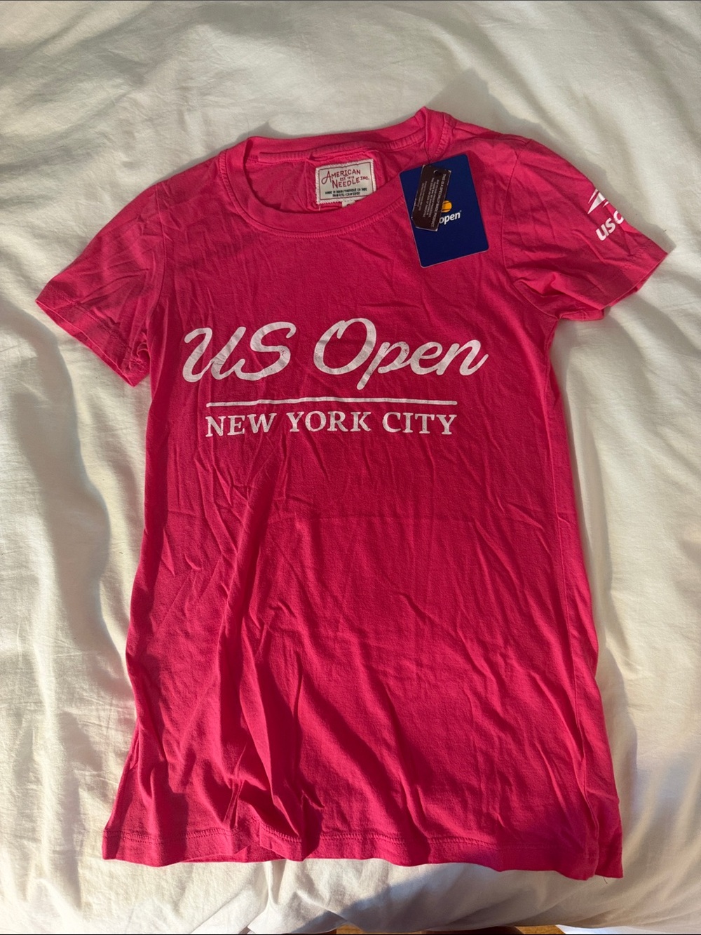 American Needle Pink US Open New York City Graphic Tee NWT size small
